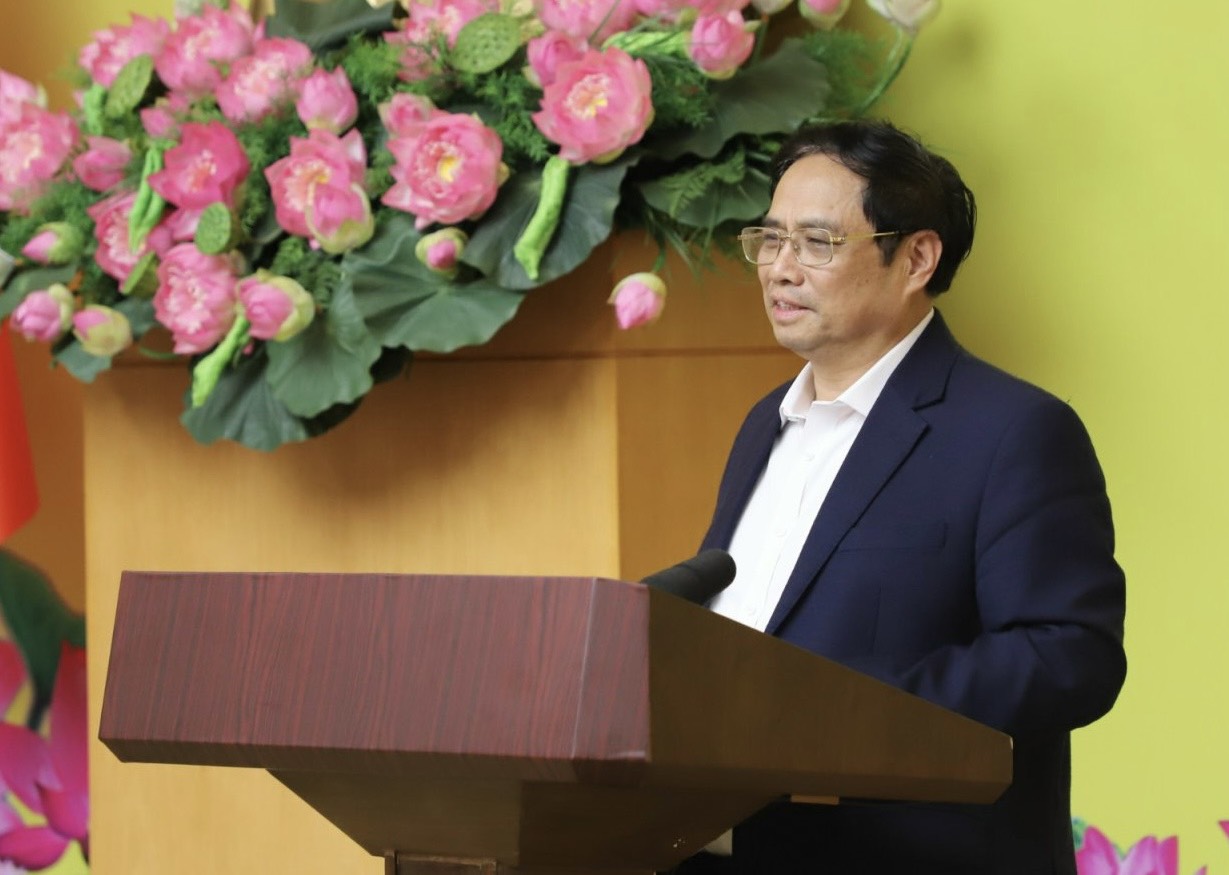 Thủ tướng Phạm Minh Chính phát biểu trong phiên làm việc tại Đại hội